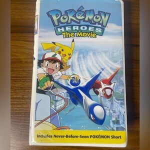 Pokemon Heroes The Movie (VHS, 2003) Clamshell Vintage Pokémon RARE TESTED